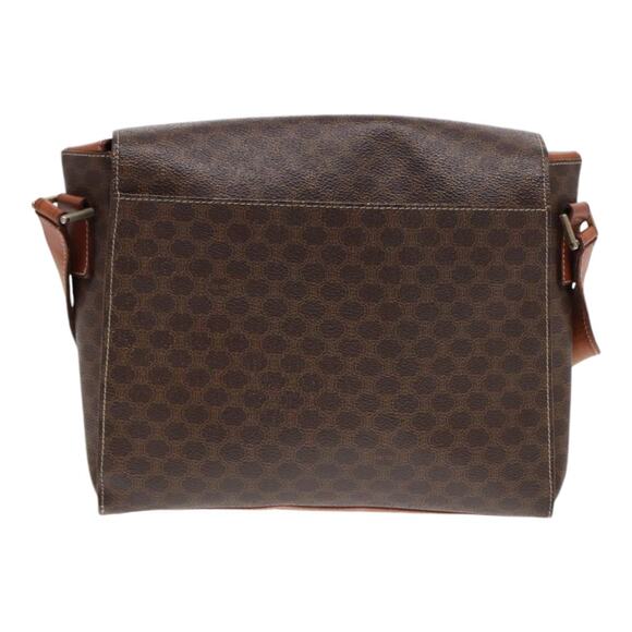 CELINE Macadam Canvas Shoulder Bag Pvc Leather Brown - Picture 3 of 13